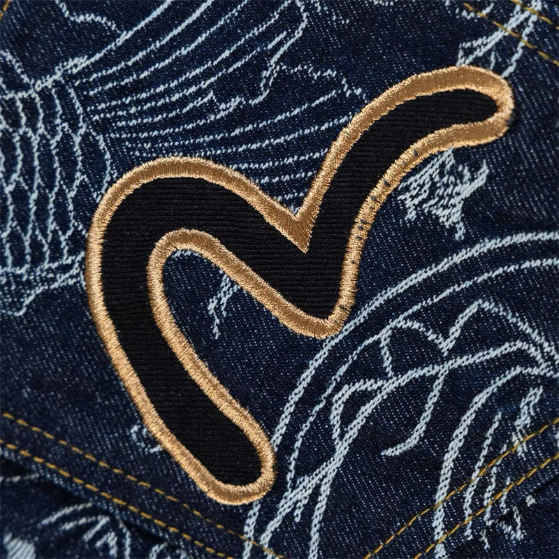 [New] Evisu All Over Print Denim Jeans