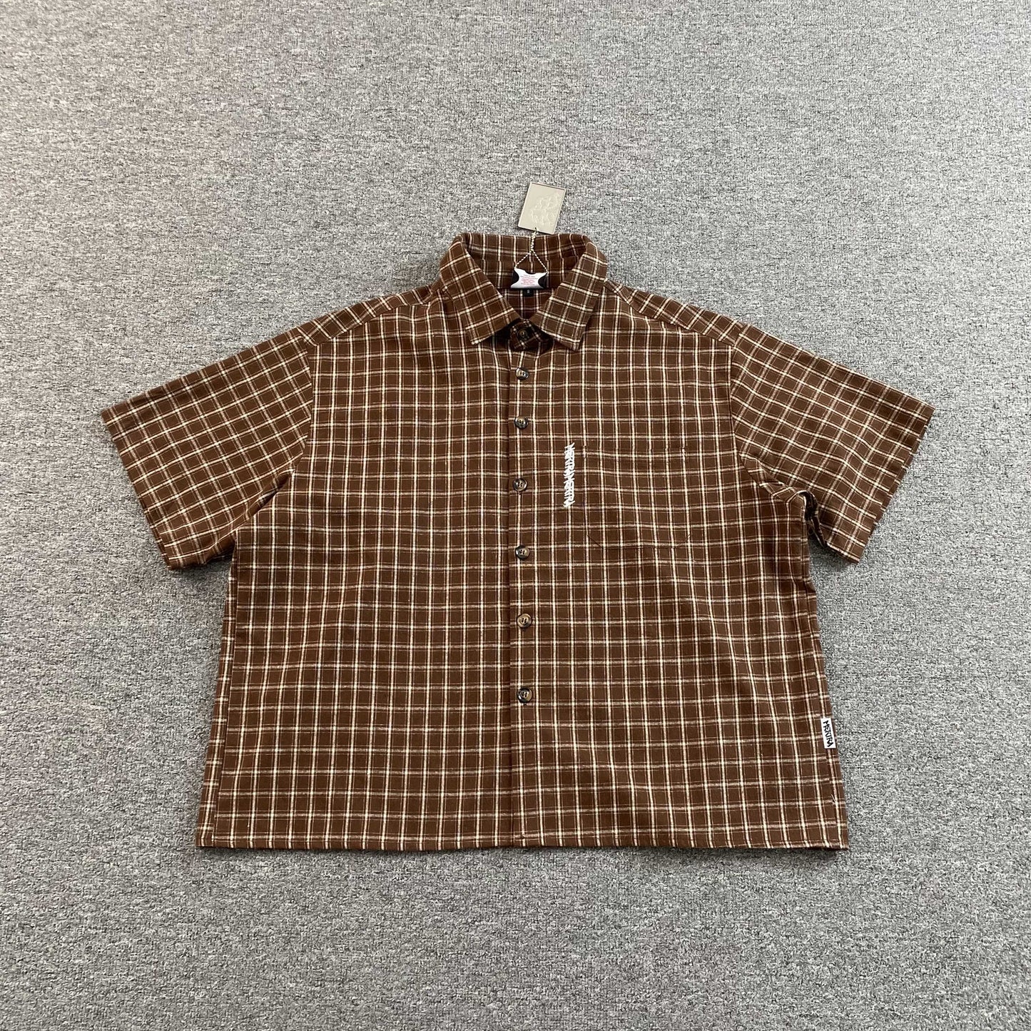 [New] Mertra Checkered Boxy Crop Polo