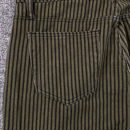 [New] Stussy Pinstripe Jeans (Olive Green)