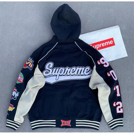 [New] Supreme Playoffs Zip up Hoodie