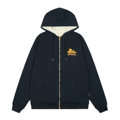 [New] Aime Leon Dore Waffle Lined Full Zip Hoodie