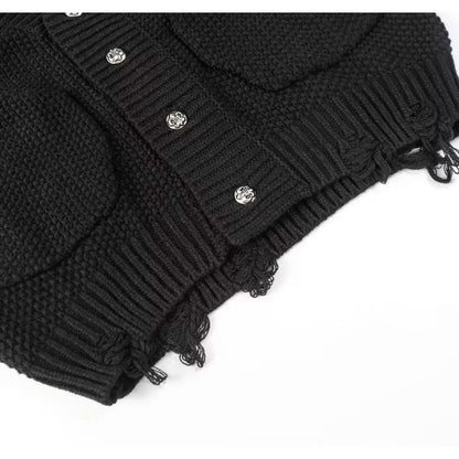 [New] Chrome Hearts Distressed Cardigan