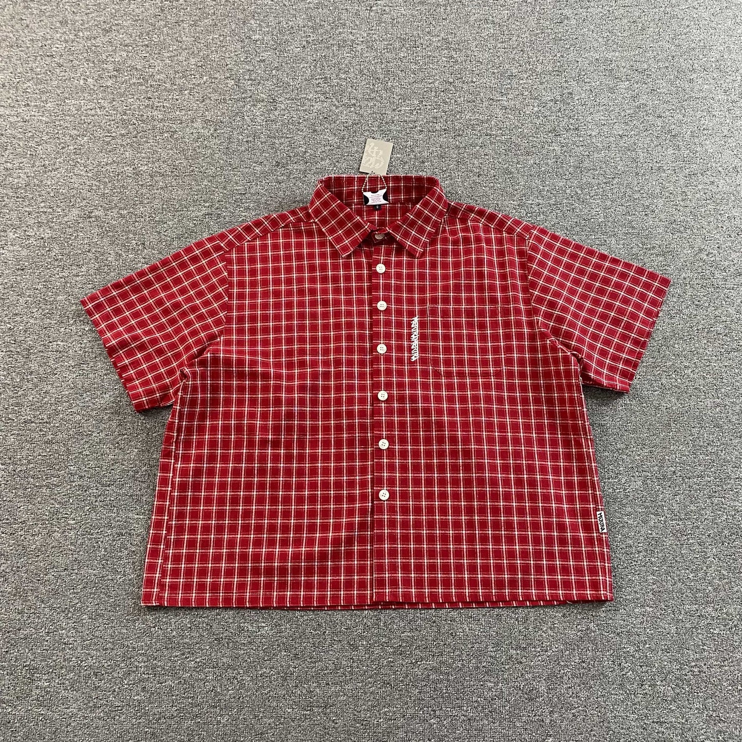 [New] Mertra Checkered Boxy Crop Polo