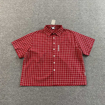 [New] Mertra Checkered Boxy Crop Polo