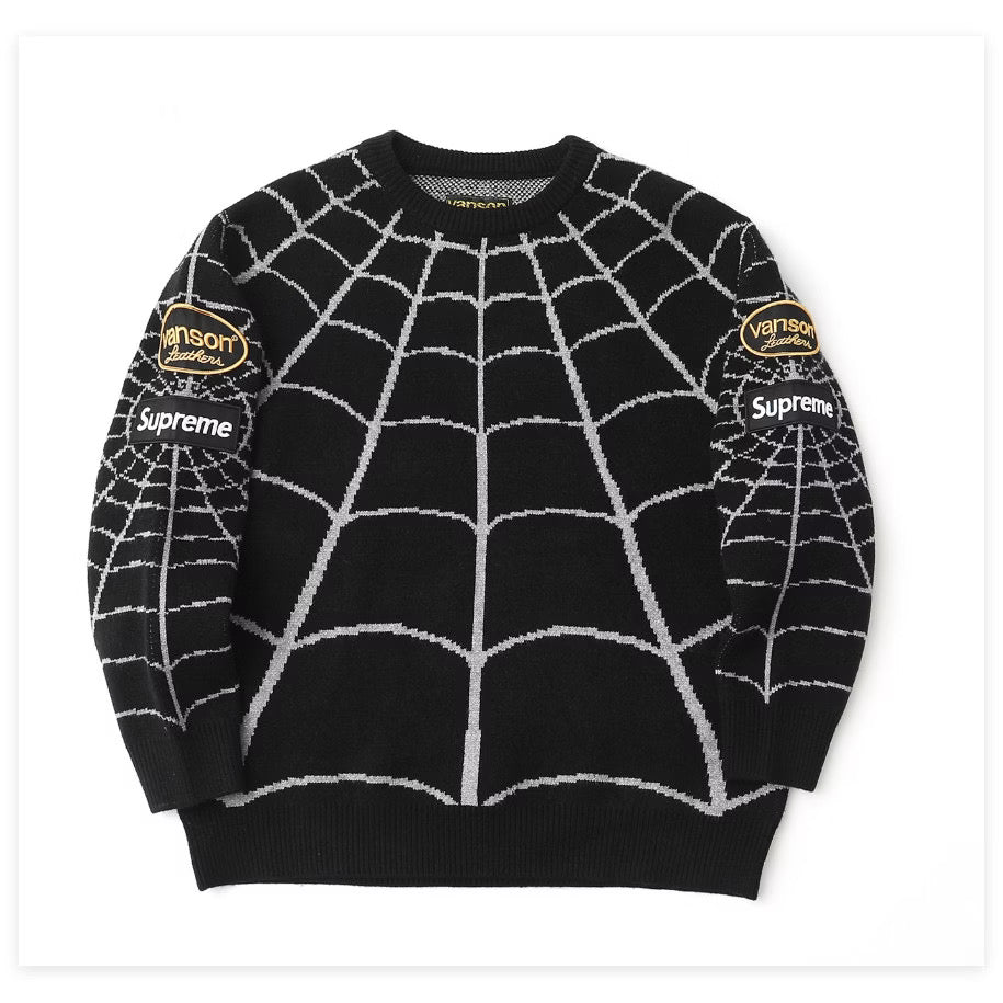 [New] Supreme Vanson SpiderMan Knitted Sweater