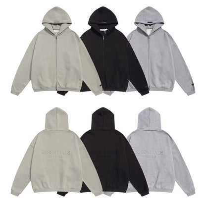 [New] Essentials Fear of God Zip Up Hoodie