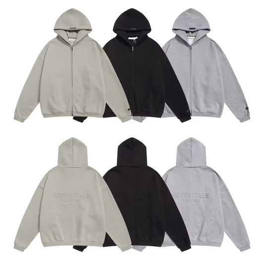 [New] Essentials Fear of God Zip Up Hoodie