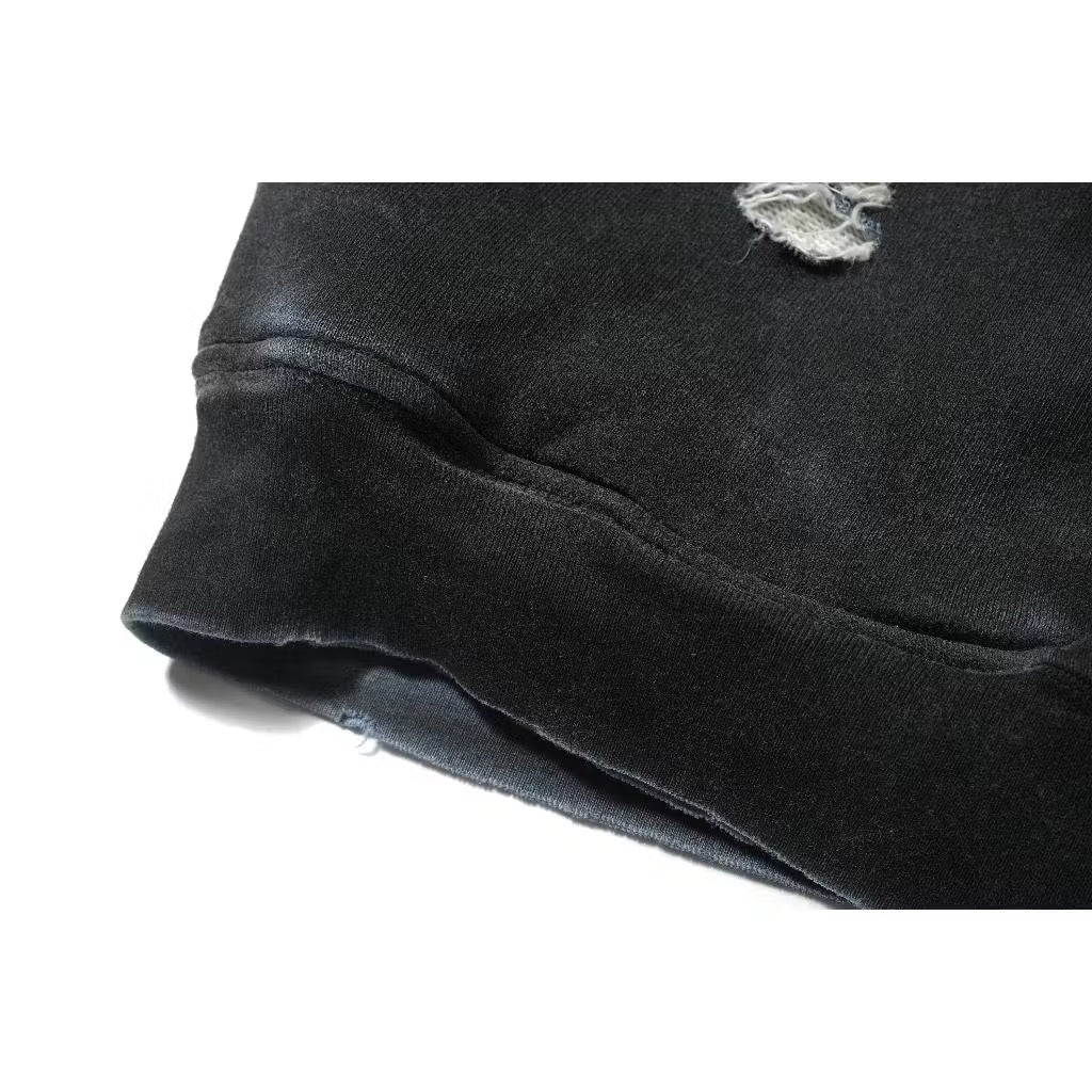 [New] Acne Studios Melange logo-print distressed Sweater