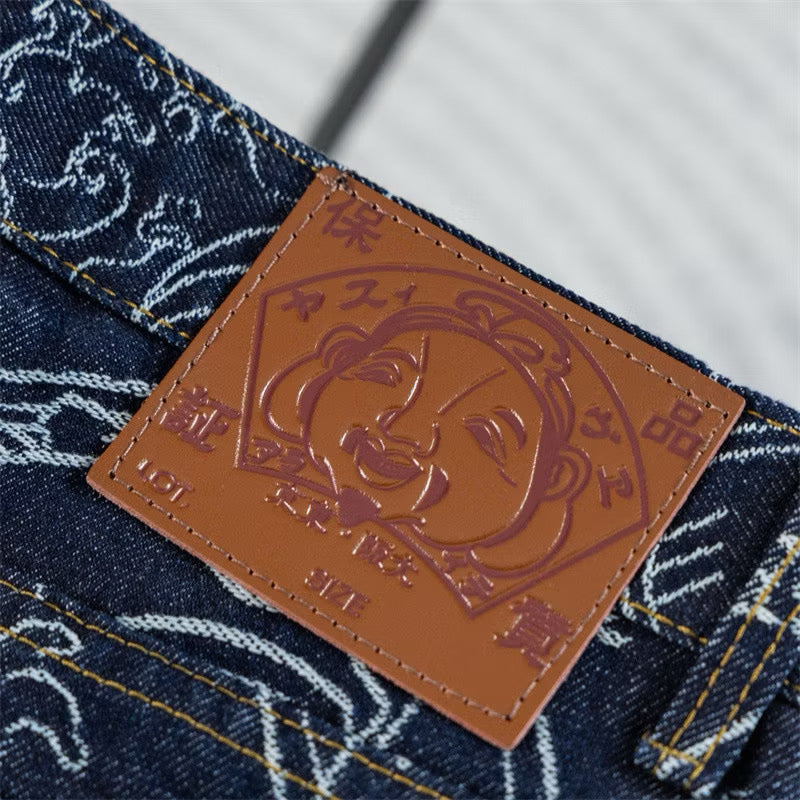 [New] Evisu All Over Print Denim Jeans