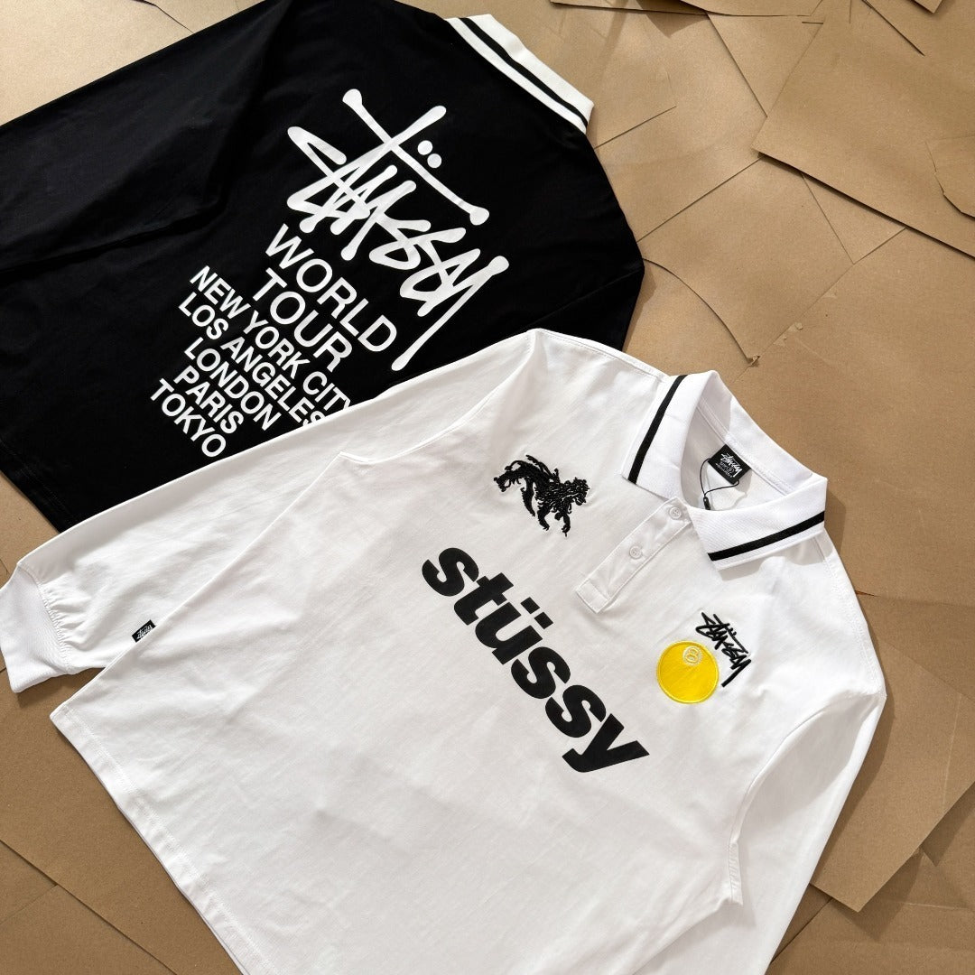 [New] Stussy Football Polo Longsleeve