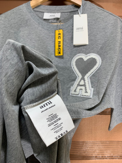 Ami Heart Logo Tee (Gray)