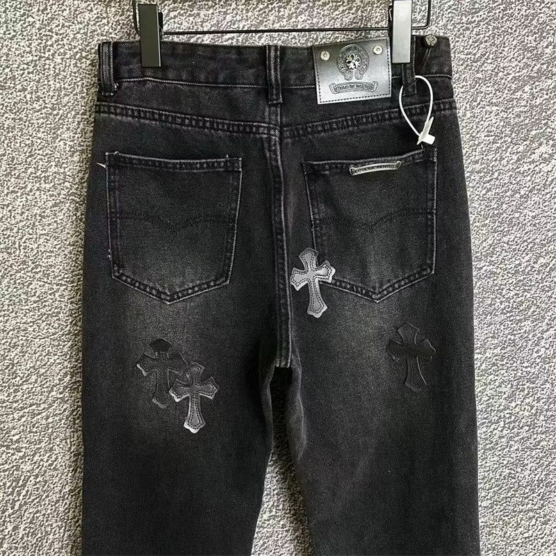 [New] Chrome Hearts Denim Pants (Black)