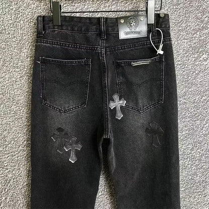 [New] Chrome Hearts Denim Pants (Black)