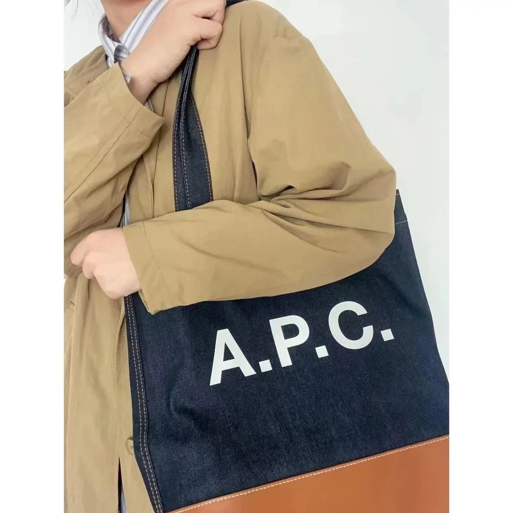 [New] APC Axel Denim Tote Bag