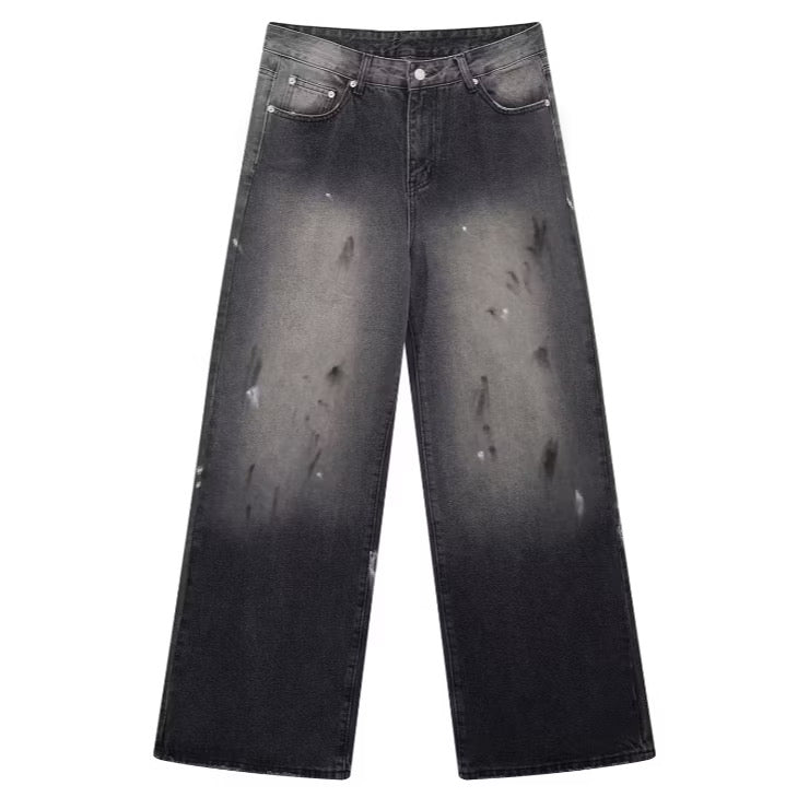 [New] Acne Studios Black Denim Wide Jeans