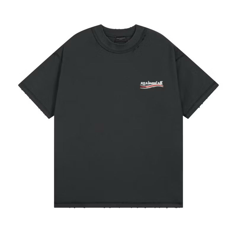 [New] Balenciaga Logo Distressed Tee