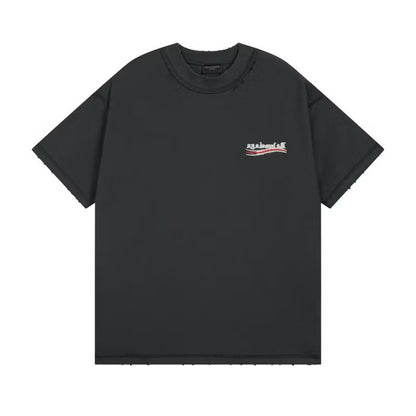 [New] Balenciaga Logo Distressed Tee