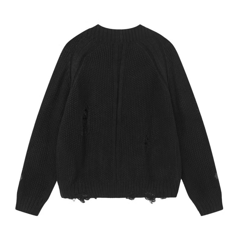 [New] Chrome Hearts Distressed Cardigan