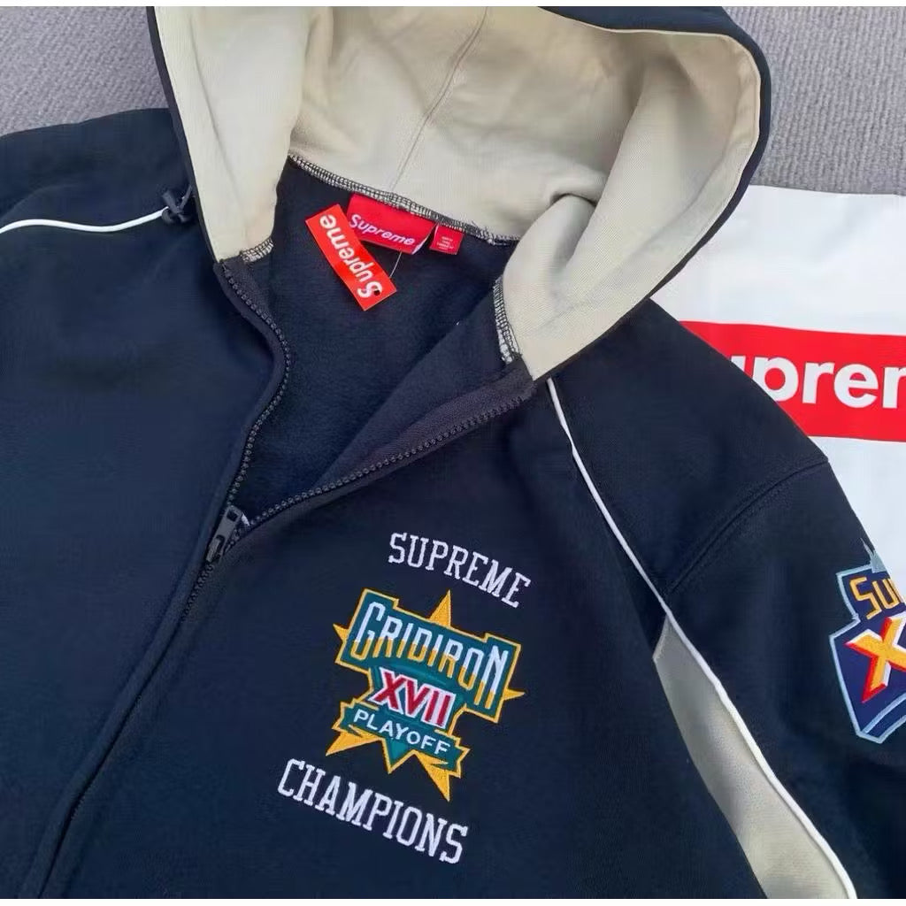 [New] Supreme Playoffs Zip up Hoodie