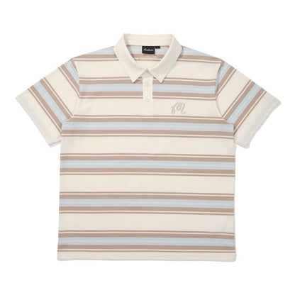 [New] Malbon Golf Striped Polo Shirt