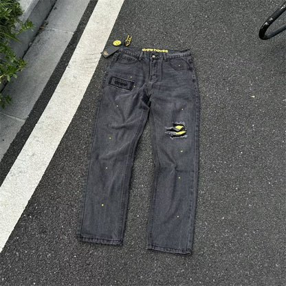 [New] Drew House Straight-Leg Jeans Black