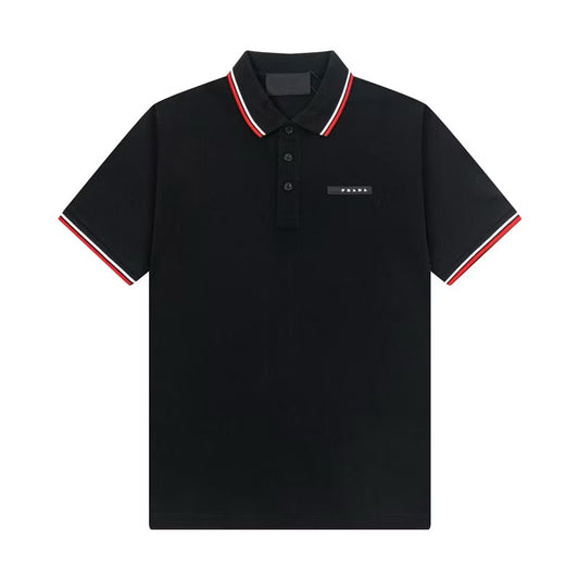 [New] Prada Black Logo Polo Shirt