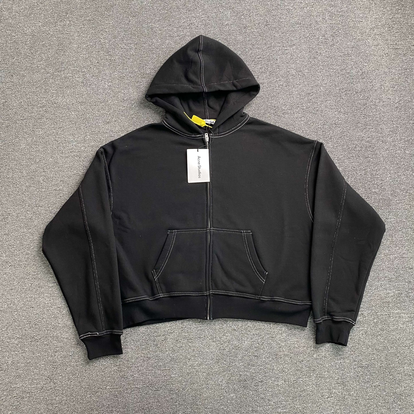[New] Acne Studios Zip Up Cropped Hoodie