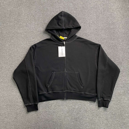 [New] Acne Studios Zip Up Cropped Hoodie
