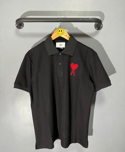 [New] Ami Paris Big Logo Polo Shirt (Black)