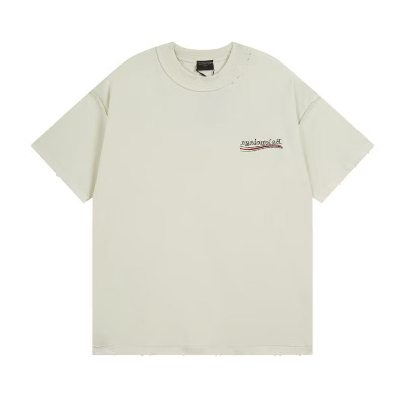 [New] Balenciaga Logo Distressed Tee