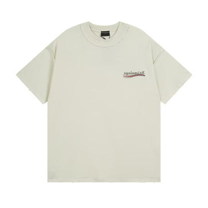 [New] Balenciaga Logo Distressed Tee