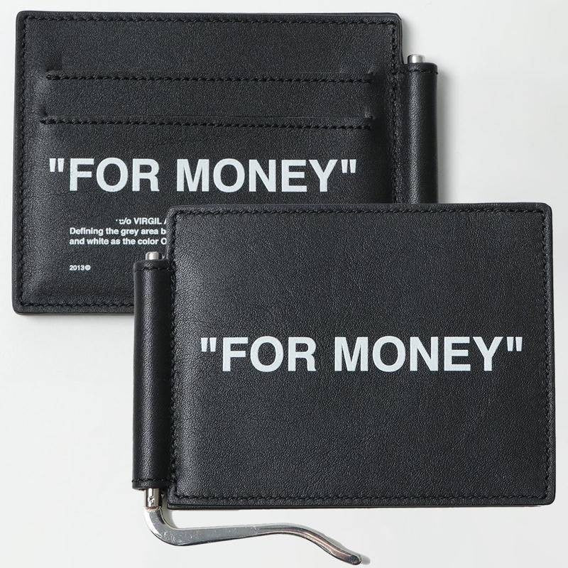 [New] Off White "For Money" Bill Clip Wallet