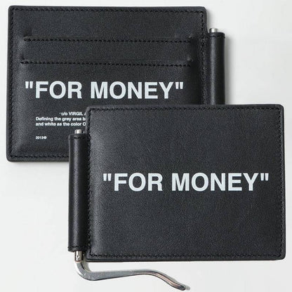 [New] Off White "For Money" Bill Clip Wallet