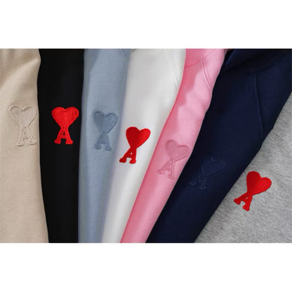 New] Ami Mini Logo Zip Up Hoodie