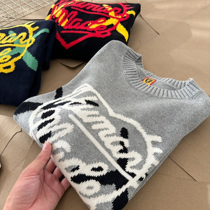 [New] Human Made x Kaws Logo Knitted Sweater