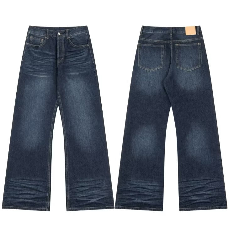 [New] Acne Studios Dark Blue Wide Denim Jeans
