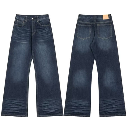 [New] Acne Studios Dark Blue Wide Denim Jeans