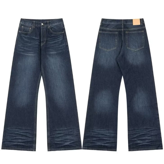 [New] Acne Studios Dark Blue Wide Denim Jeans