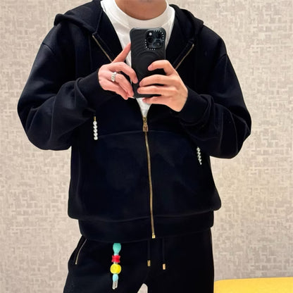 [New] Louis Vuitton Zip Up Hoodie (Black)