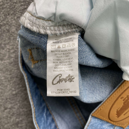 [New] Corteiz Logo Denim Shorts