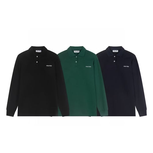 [New] Miumiu Pique Polo Shirt