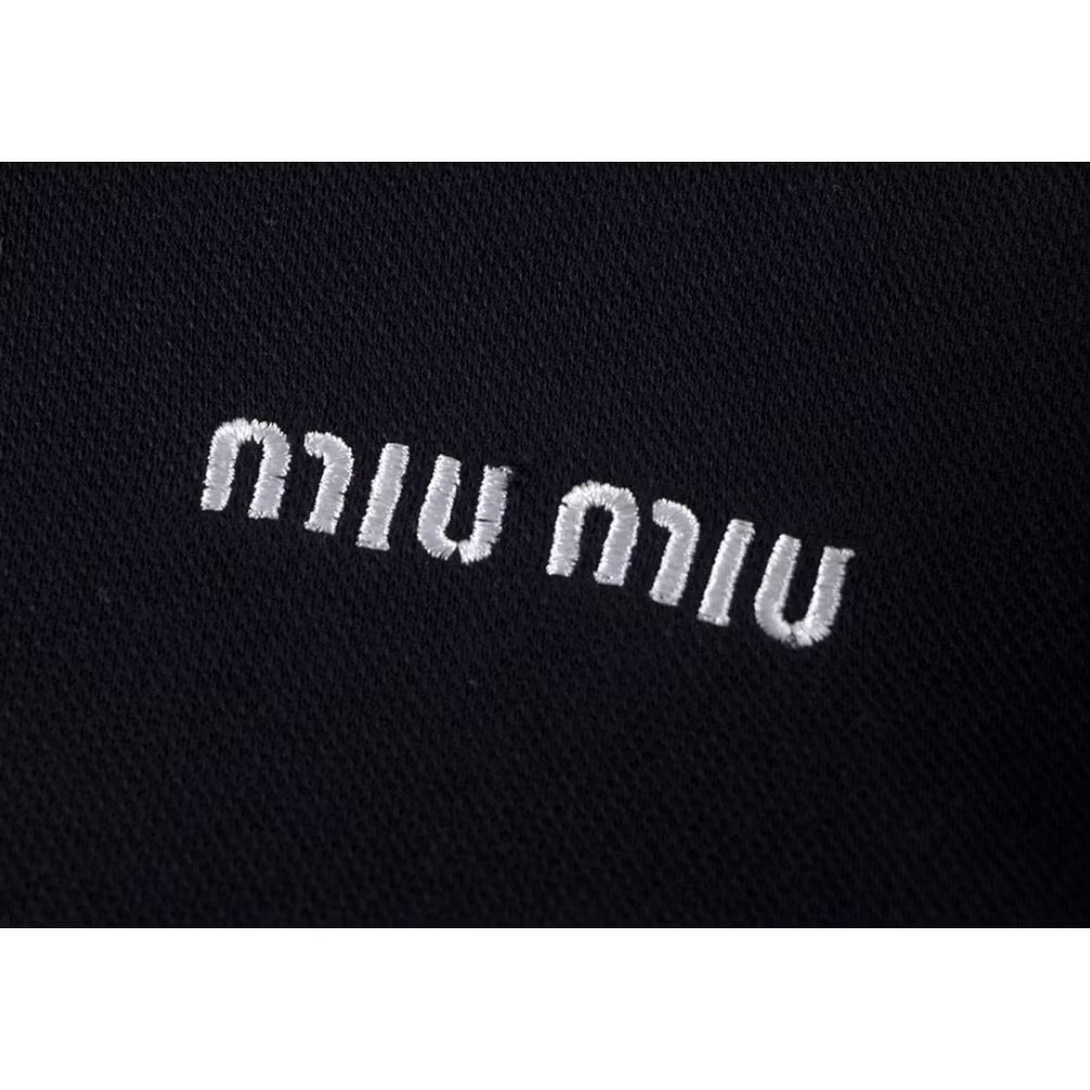 [New] Miumiu Pique Polo Shirt