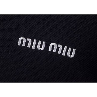 [New] Miumiu Pique Polo Shirt