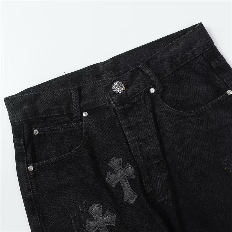 [New] Chrome Hearts Denim Pants (Black)