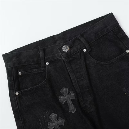 [New] Chrome Hearts Denim Pants (Black)