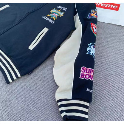 [New] Supreme Playoffs Zip up Hoodie