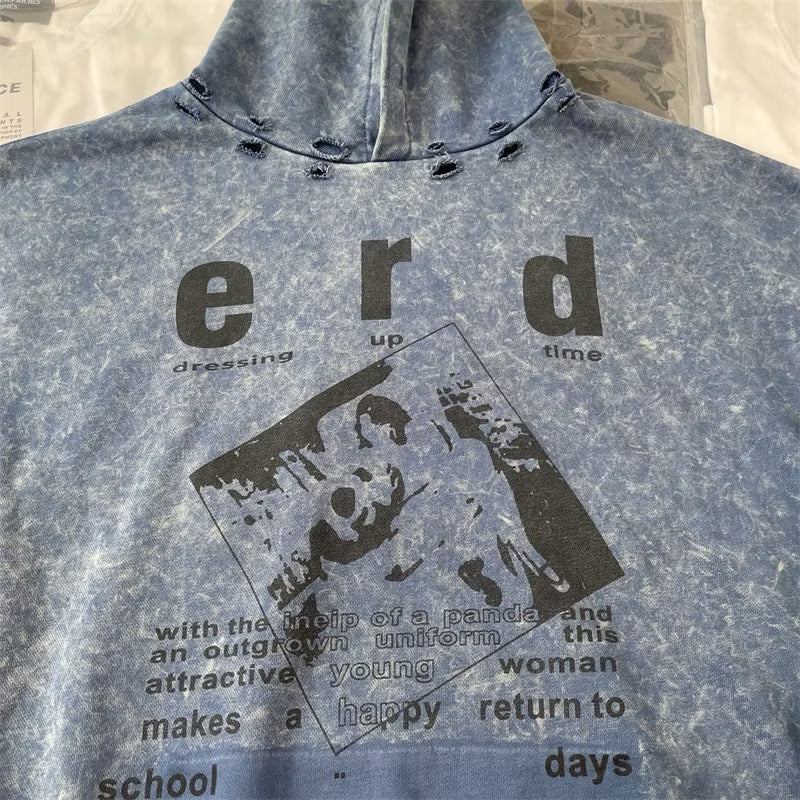 [New] Enfants Riches Deprimes ‘School Days’ Faded Blue Hoodie