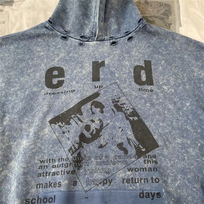 [New] Enfants Riches Deprimes ‘School Days’ Faded Blue Hoodie