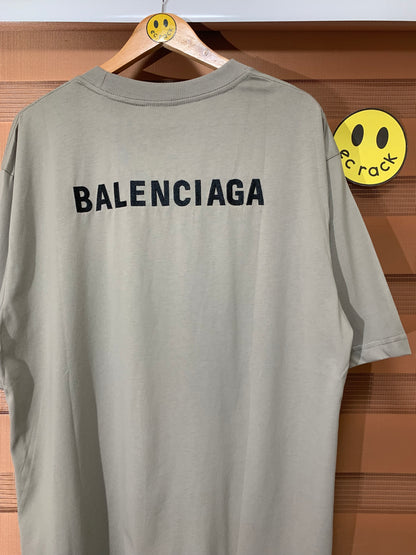 Balenci@ga Embroidered Logo Tee