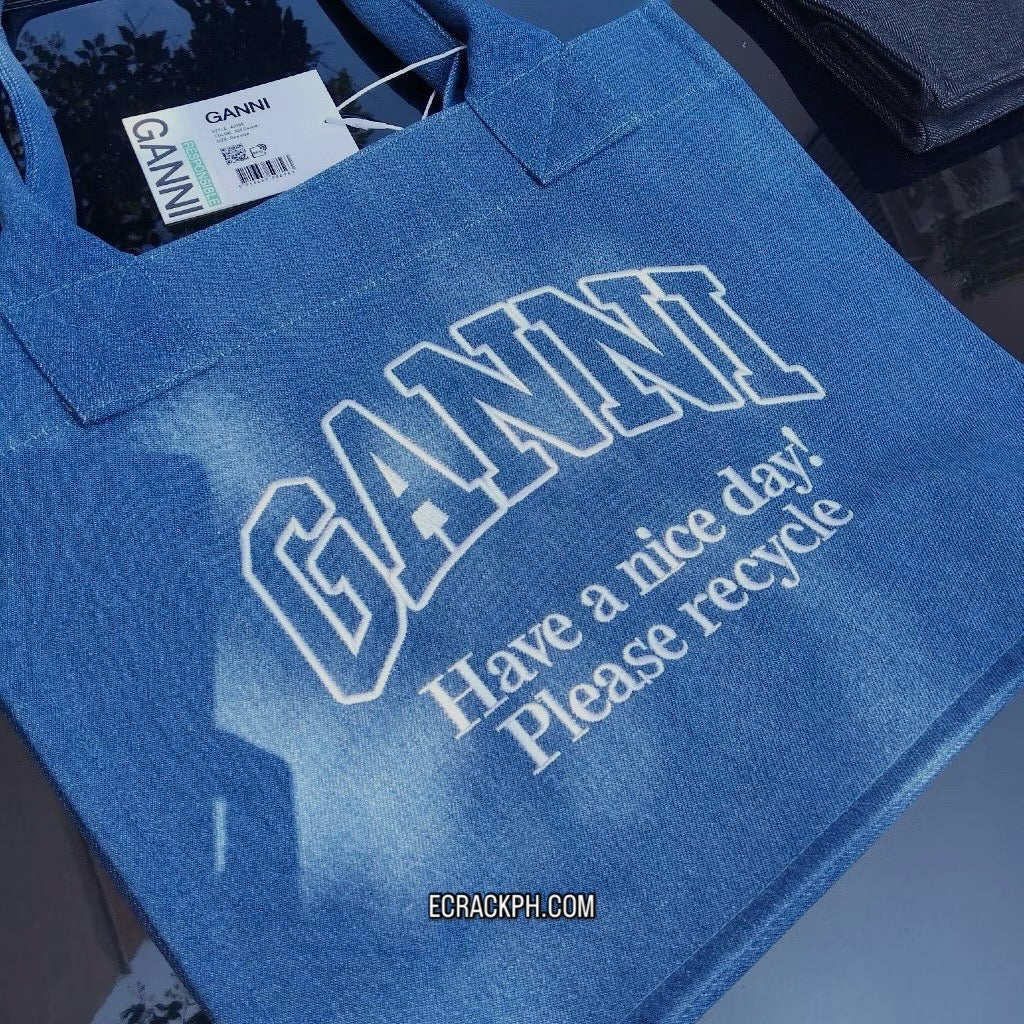 [New] Ganni Easy Shopper Tote Bag